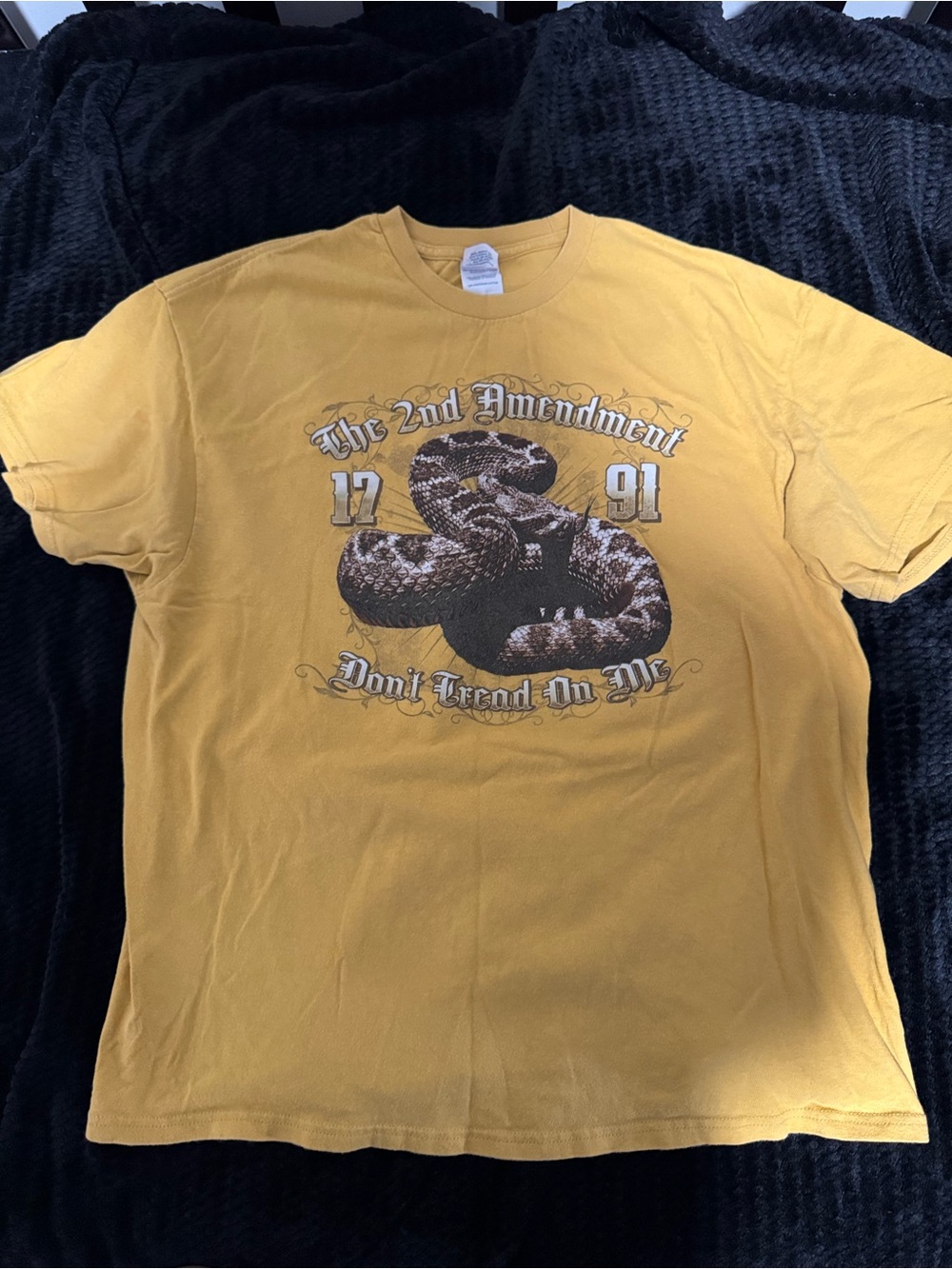 Delta Pro Weight Mustard Yellow Graphic Tee